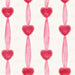 Ribbons And Scalloped Hearts Pink Red