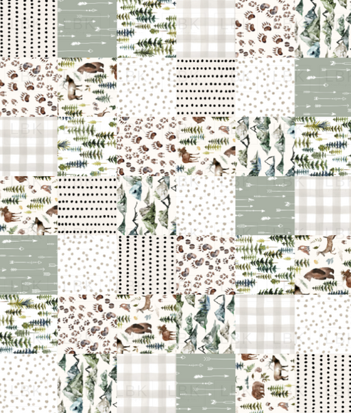 Rotated Woodland Ridge Cheater Quilt