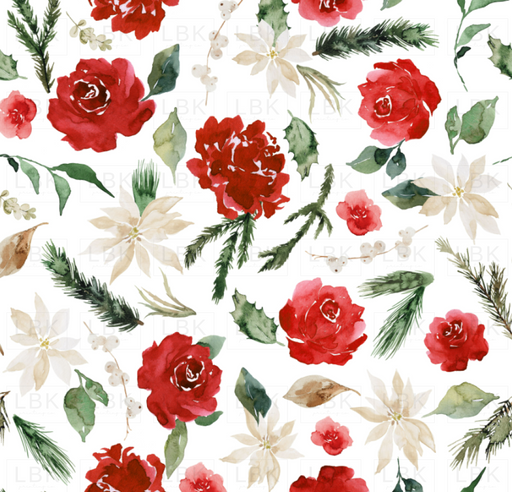 Ruby Red Christmas Florals