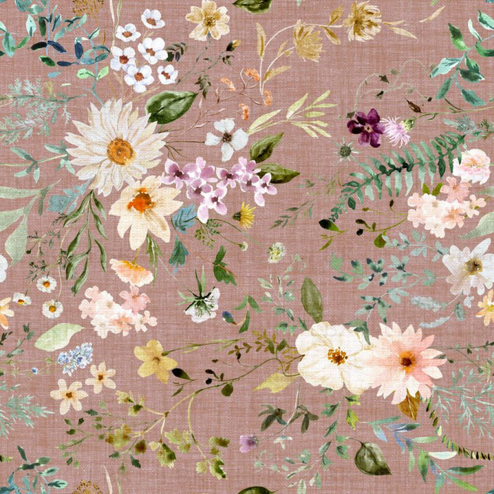 Rustic Wildflowers On Copper Rose