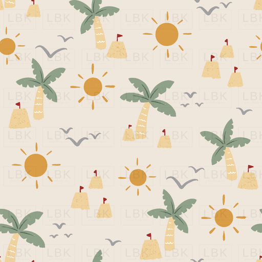 Sandcastle Under The Palm Tree - Beige