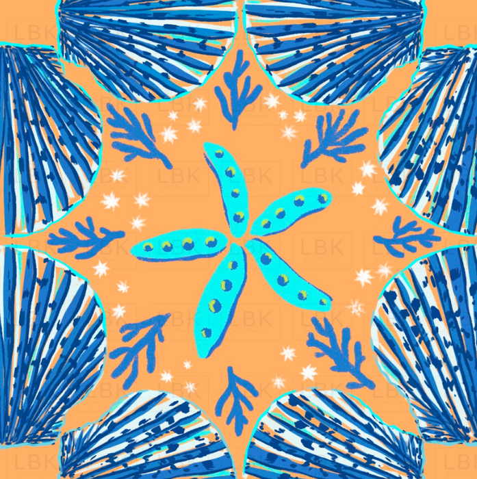 Shells in rhythm orange blue