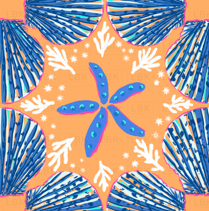 Shells in rhythm orange coral sea