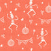 Skeleton Party Orange Linen