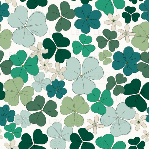 Sketch Shamrocks And Flowers