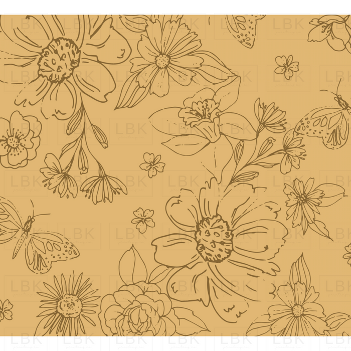 Sketched Florals In Daffodil