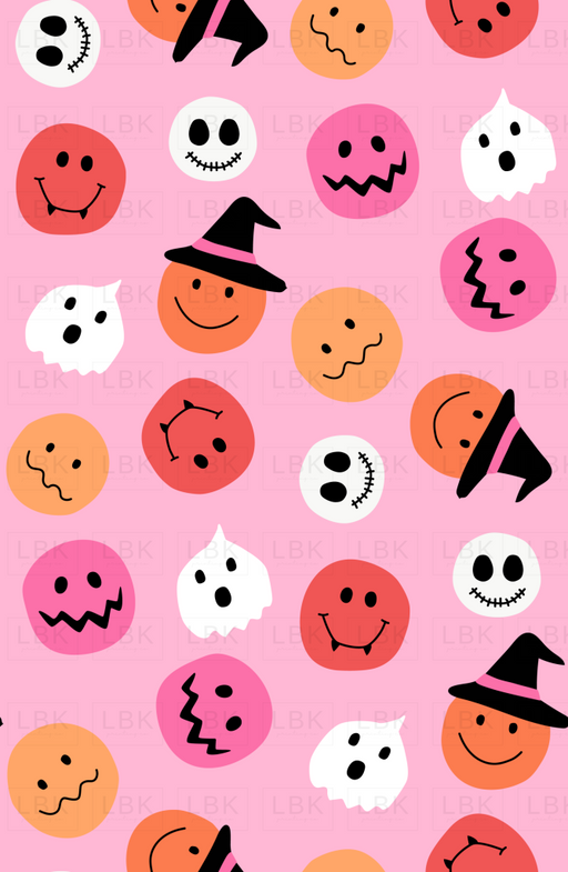Smiley Ghosts Pink