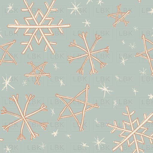 Snowflake On Light Blue