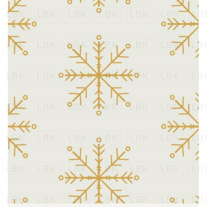 Snowflakes Gold On Cream