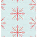 Snowflakes Red On Mint