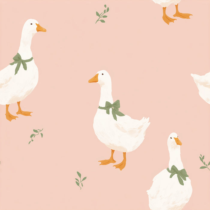 Geese with Green Bow