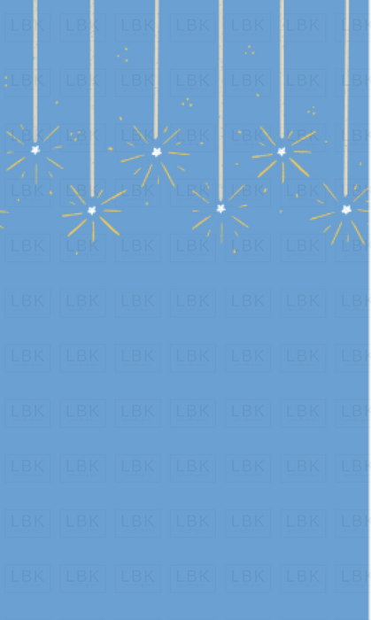 Sparkler Border Denim Blue