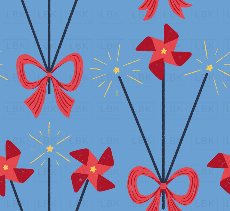 Sparkler Bouquet Denim Blue and Poppy Red