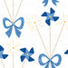 Sparkler Bouquet Denim Blue and White