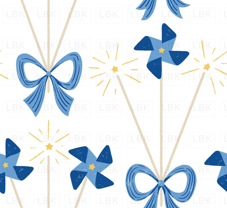 Sparkler Bouquet Denim Blue and White