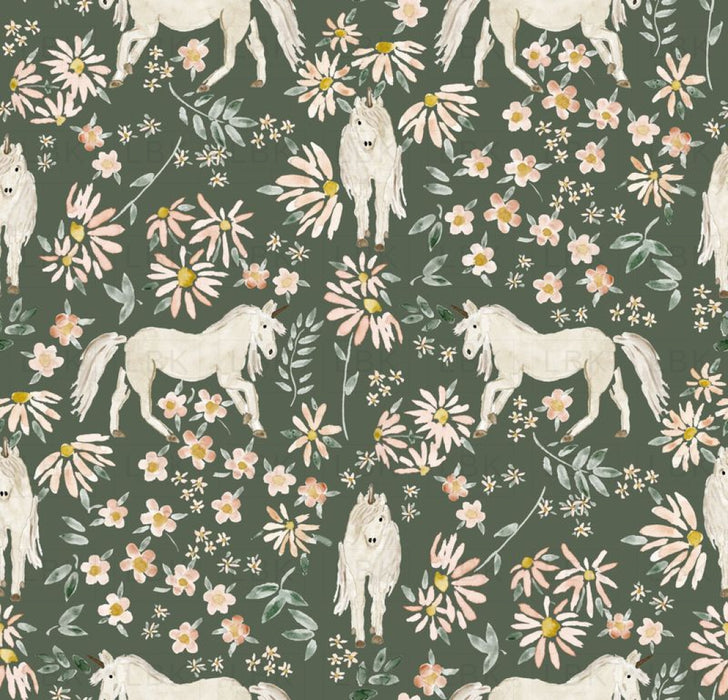 Springtime Unicorns - Deep Green