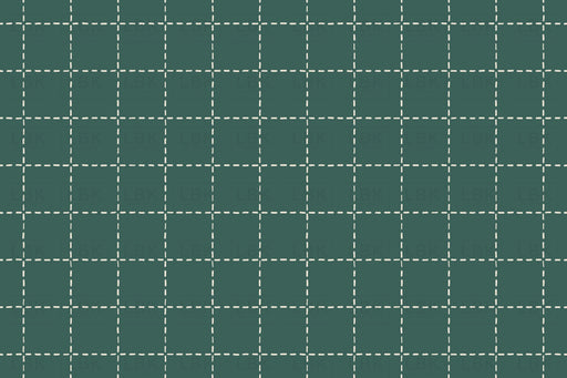 Stitched Grid On Pine Green