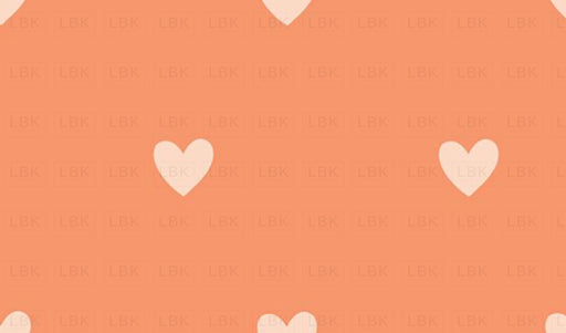 Sucker For You Tiny Hearts Coral Fabric