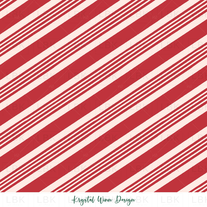 Sugar Plum Candy Cane Stripe Red