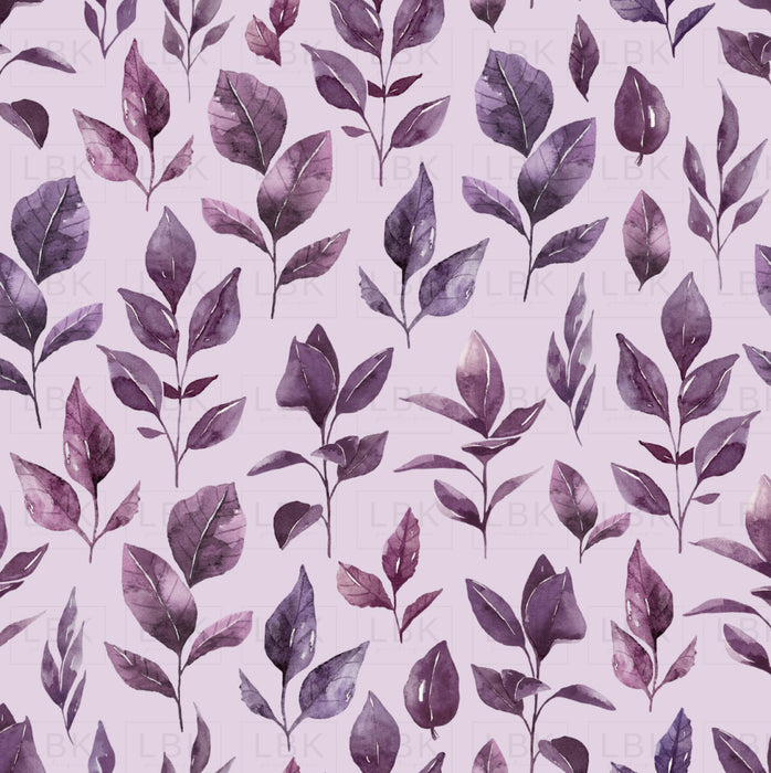 Sugar Plum Christmas Greenery Light Purple Fabric