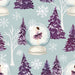 Sugar Plum Christmas Snow Globe Blue Fabric