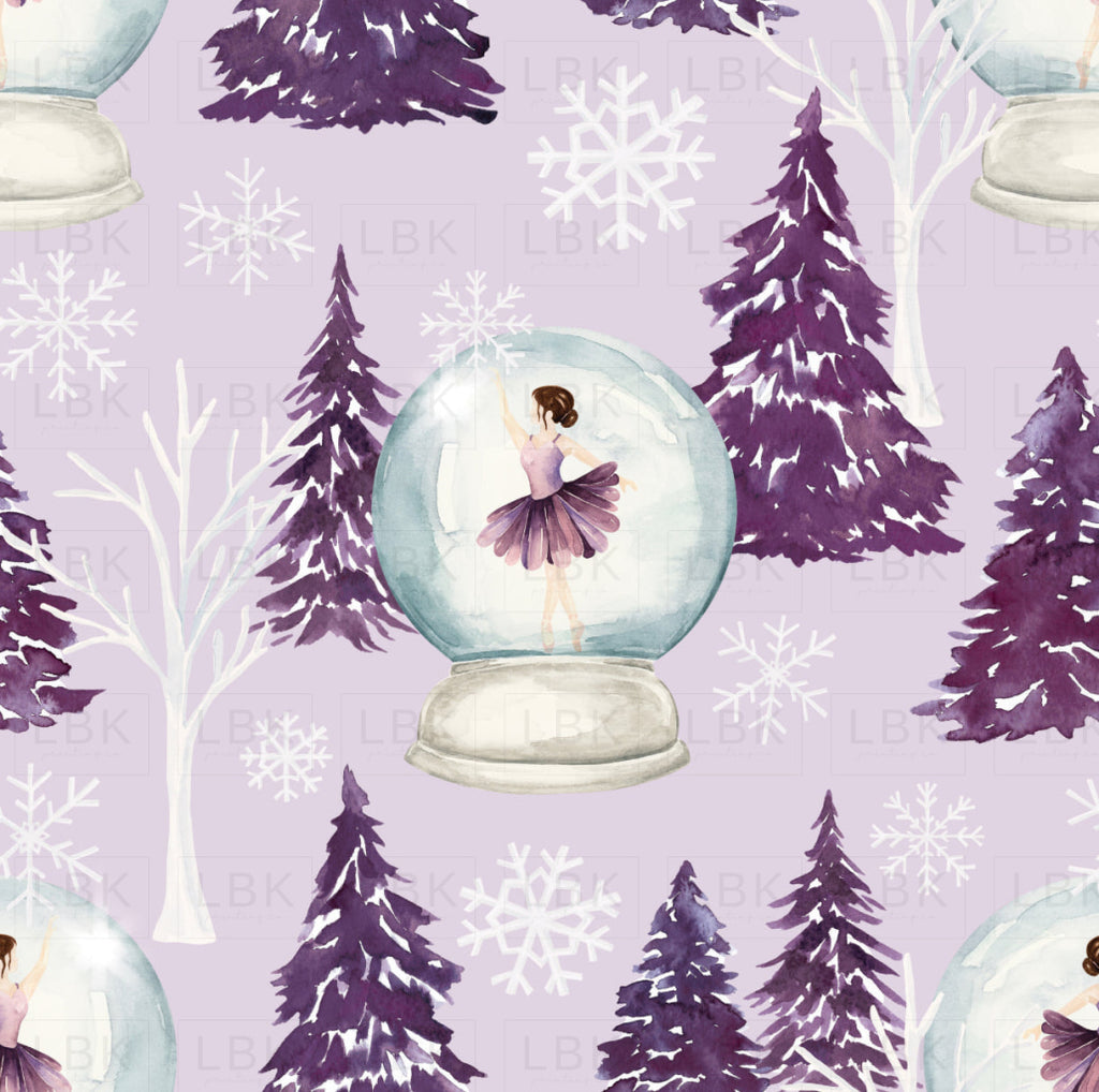Sugar Plum Christmas Snow Globe Light Purple — LBK Printing Co., image size:1024x1018