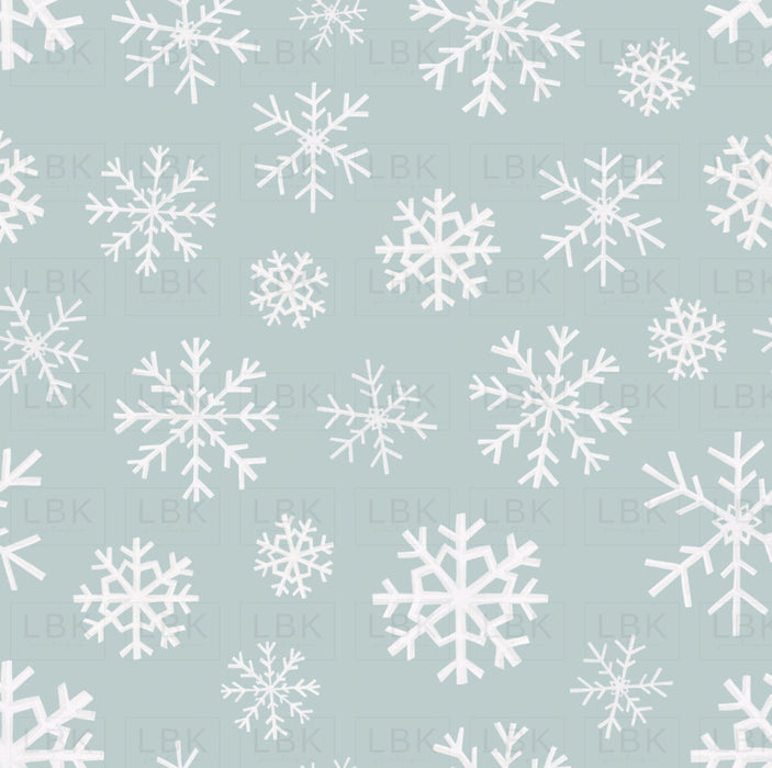Sugar Plum Christmas Snowflakes Blue Fabric