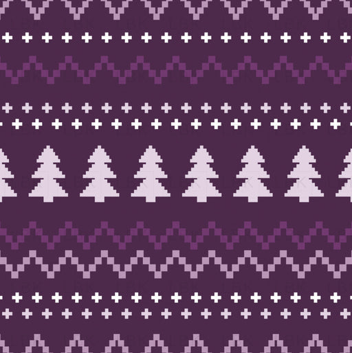 Sugar Plum Christmas Sweater Dark Purple Fabric