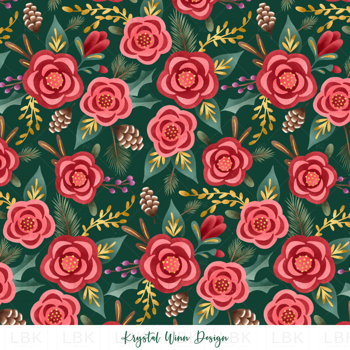 Sugar Plum Floral Pine