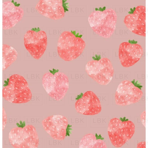 Sweet Strawberries On Dusty Pink