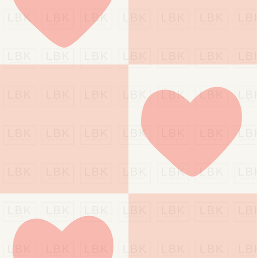 Sweet Things Heart Checkerboard Neutral