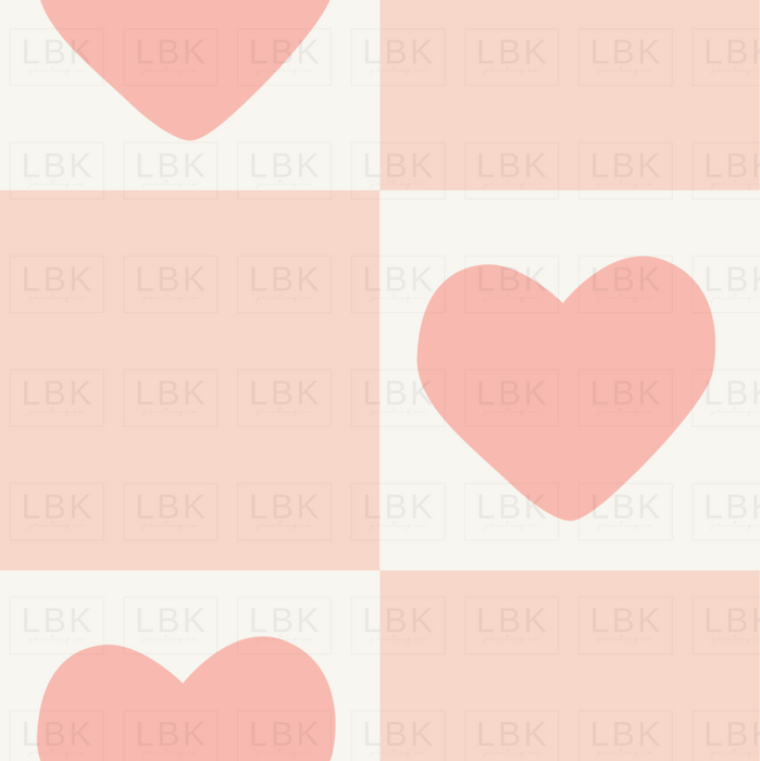 Sweet Things Heart Checkerboard Neutral