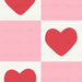 Sweet Things Heart Checkerboard Red Pink