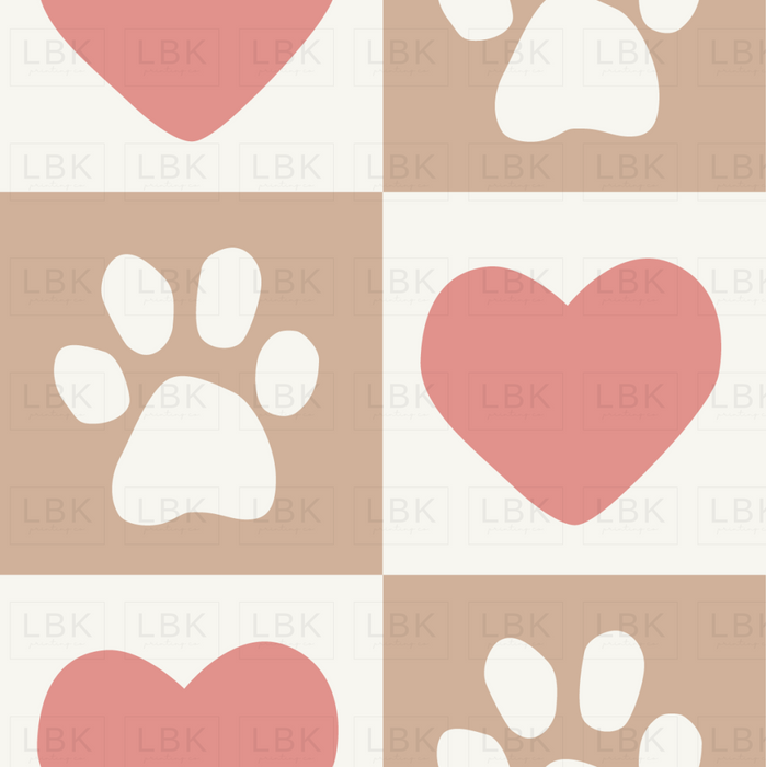 Sweet Things Heart Paws Neutral