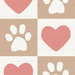 Sweet Things Heart Paws Neutral