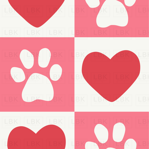 Sweet Things Heart Paws Red Pink