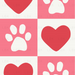 Sweet Things Heart Paws Red Pink