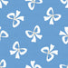 Tossed Bows White on Denim Blue