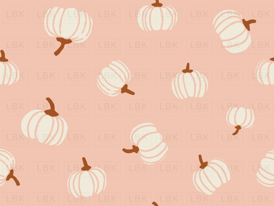 Tossed Cream Pumpkins On Pink