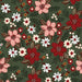 Traditional Christmas Retro Floral