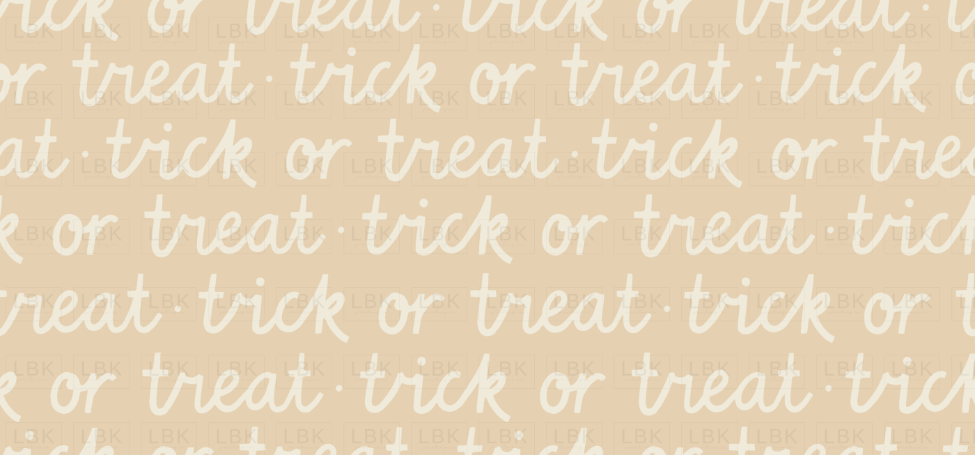 Trick Or Treat Halloween Words In Boho