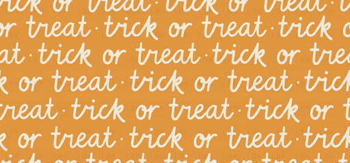 Trick Or Treat Halloween Words In Butternut Orange