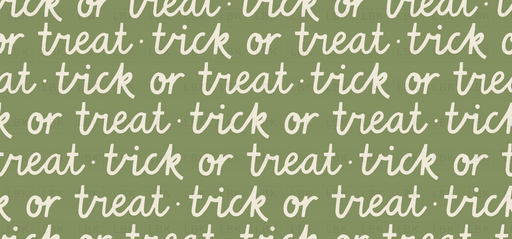 Trick Or Treat Halloween Words In Green