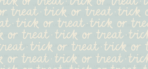 Trick Or Treat Halloween Words In Light Blue