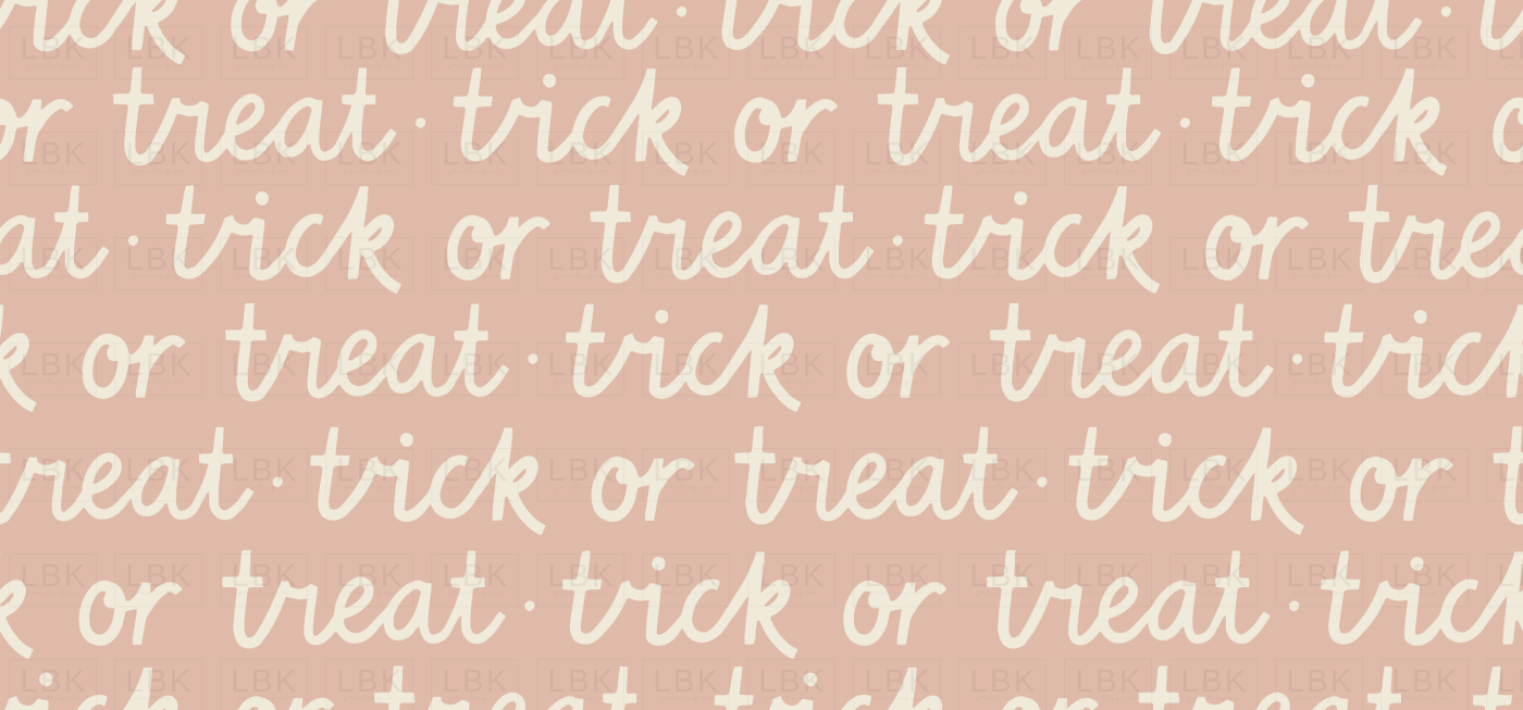Trick Or Treat Halloween Words In Pink