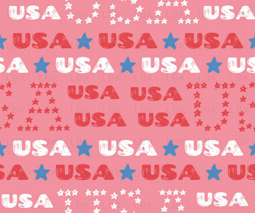 USA Flamingo Pink and Poppy Red