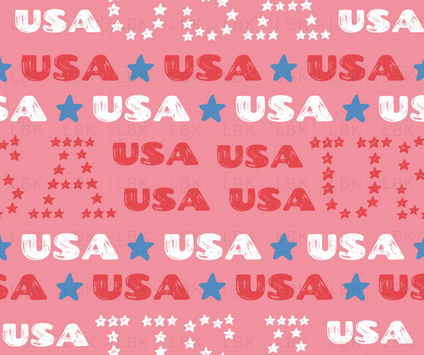 USA Flamingo Pink and Poppy Red