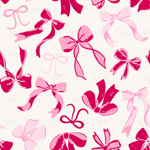 Valentine Tossed Pink And Red Bows White-01