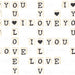 Valentines Black Letter Tiles