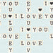 Valentines Black Letter Tiles On Light Blue